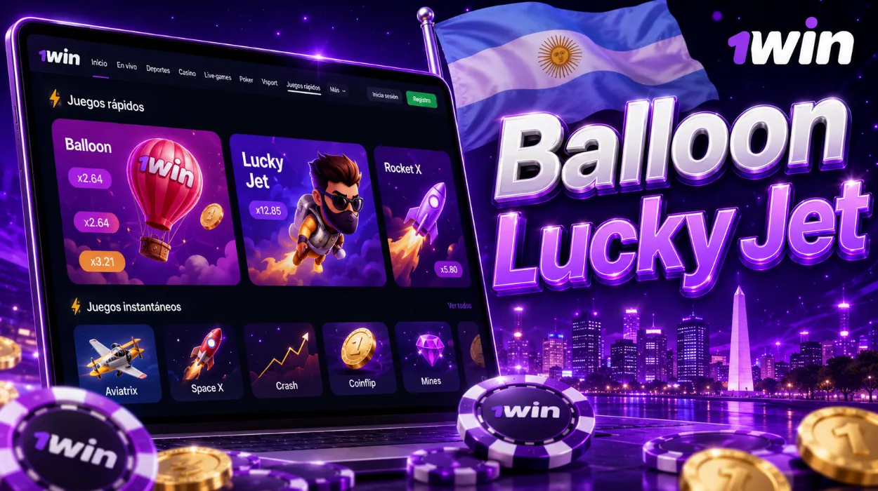 Balloon 1win, Lucky Jet y otros juegos instantáneos